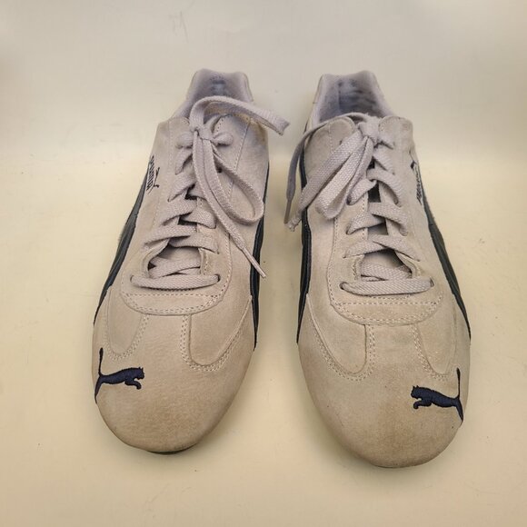 Vtg Puma Speedcat OG Suede Sneaker EU 42.5 Lt Gray White Navy Mostro Japanese - Picture 2 of 16